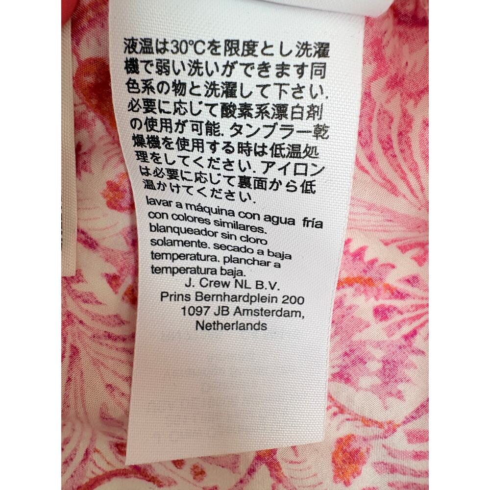 J.Crew New Pink Floral Smocked Mini Dress Puff Sleeve Cotton Coastal Romantic S - Picture 15 of 16